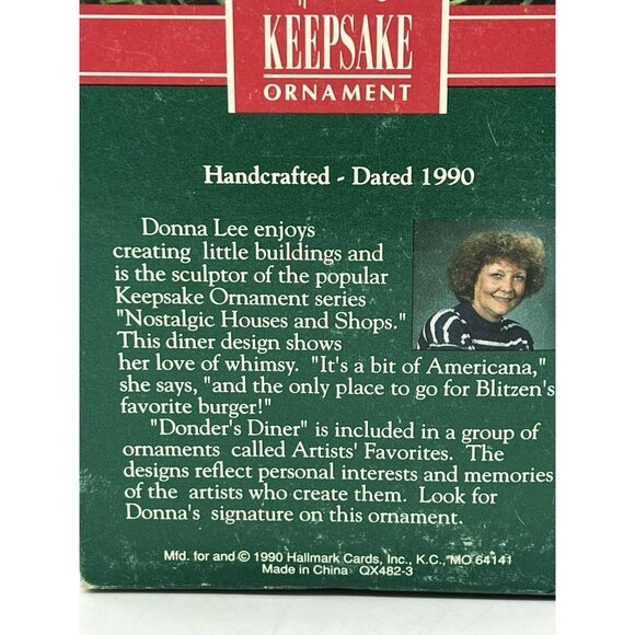 Hallmark Keepsake Donders Diner Christmas Ornament Santa Reindeer 1990 Nostalgic - Picture 8 of 9